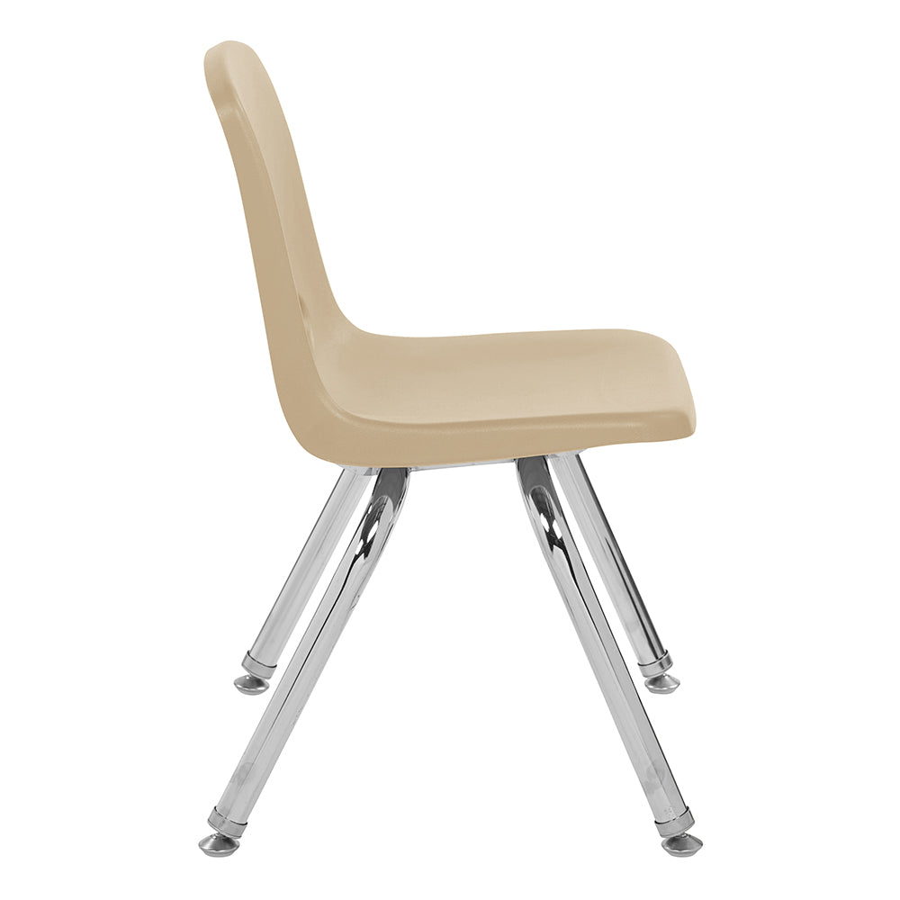 Beige chair with metal legs on a white background