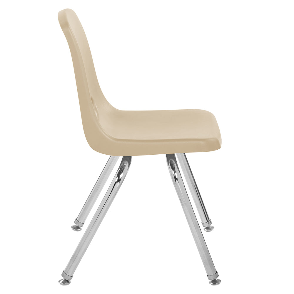 Beige chair with metal legs on a white background