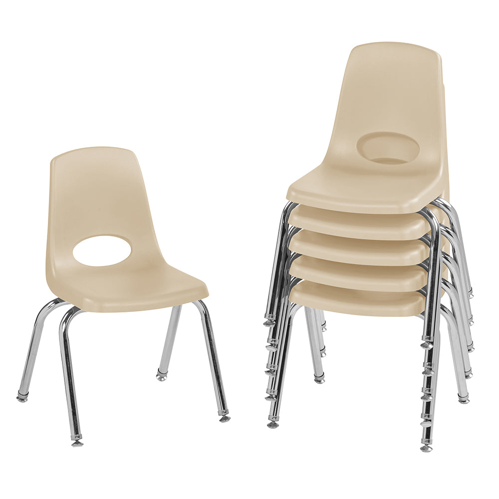 Beige chairs with metal legs on a white background
