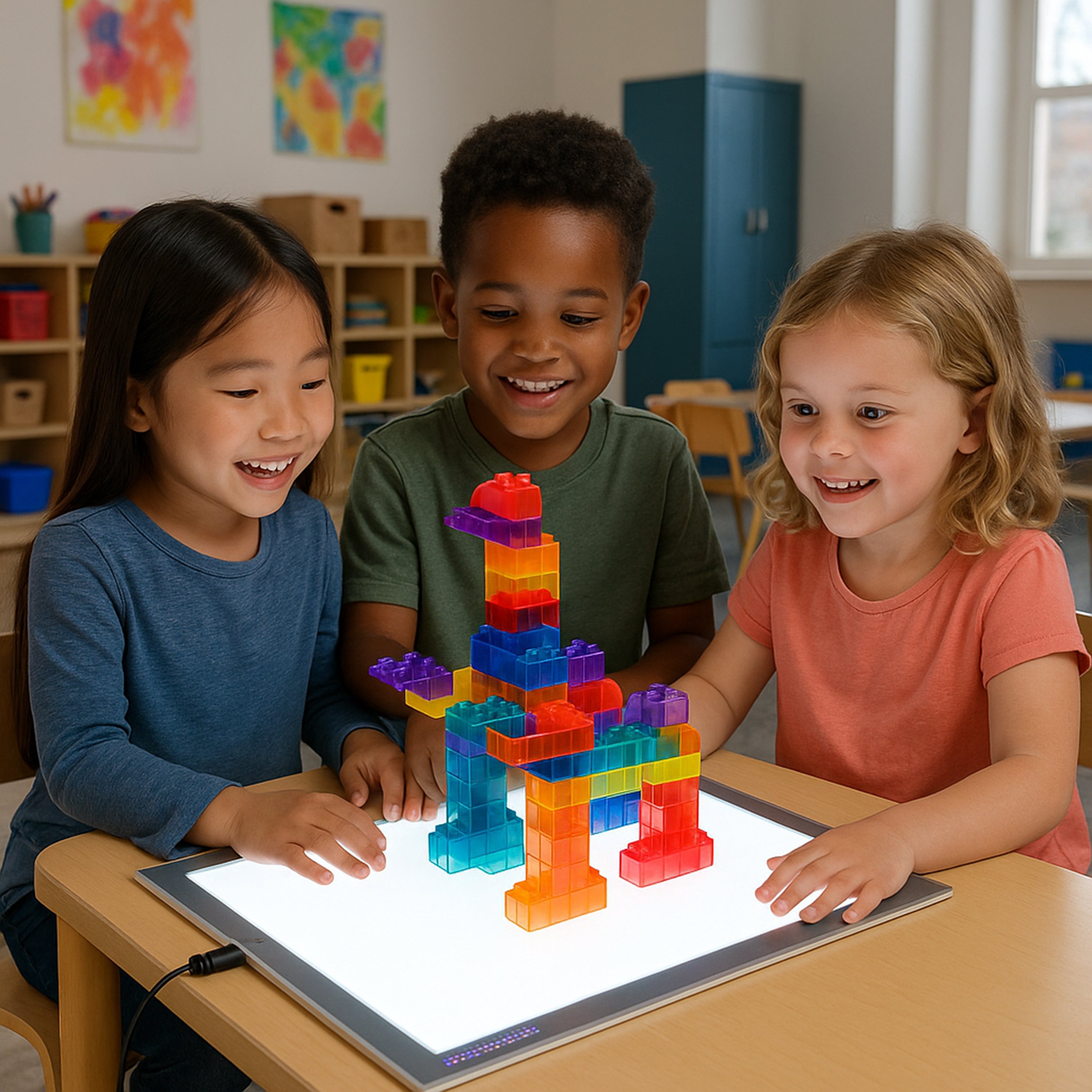 Preschool Size Transparent Building Bricks