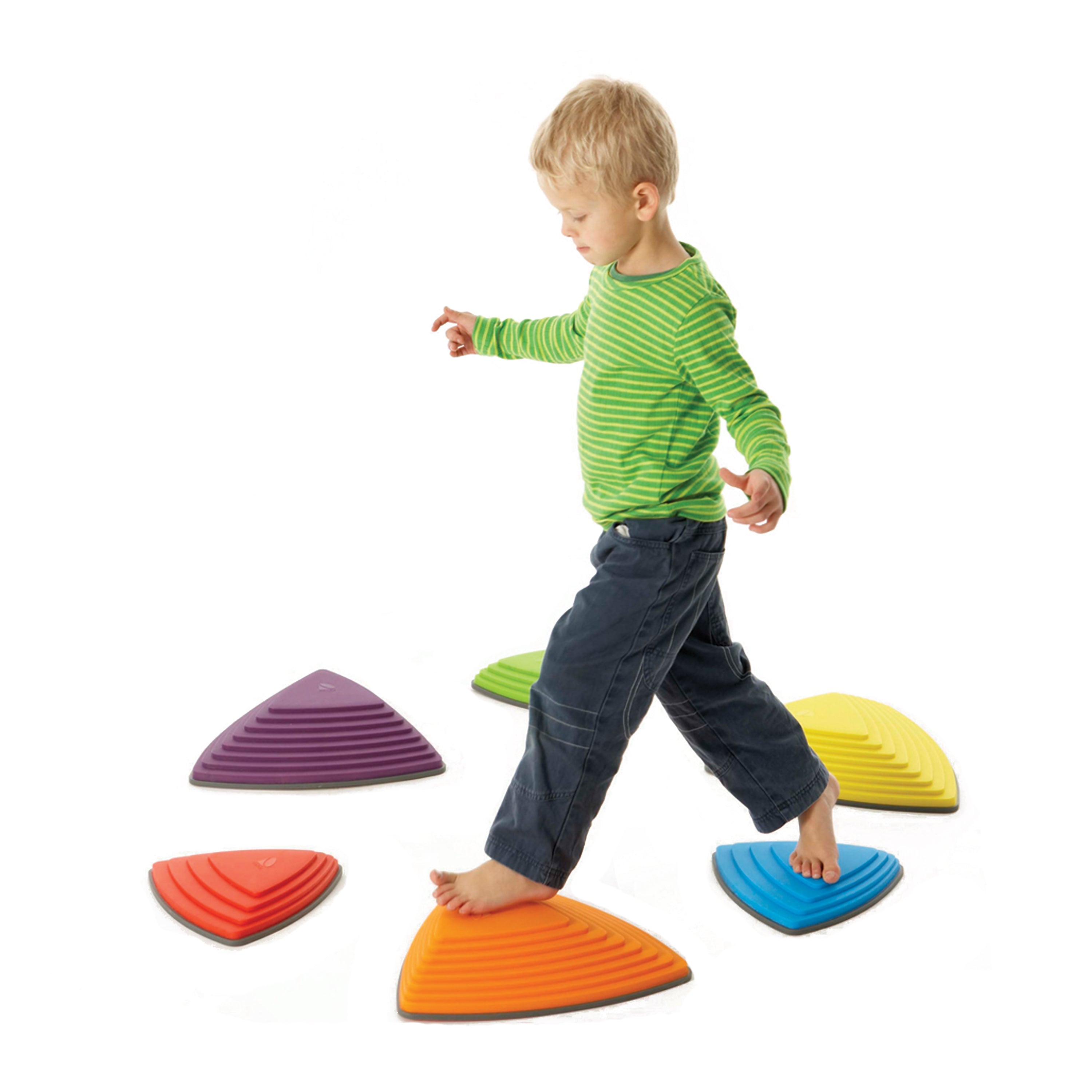 River Stones 6-Piece Set | Triangular Balance Stones for Active Play