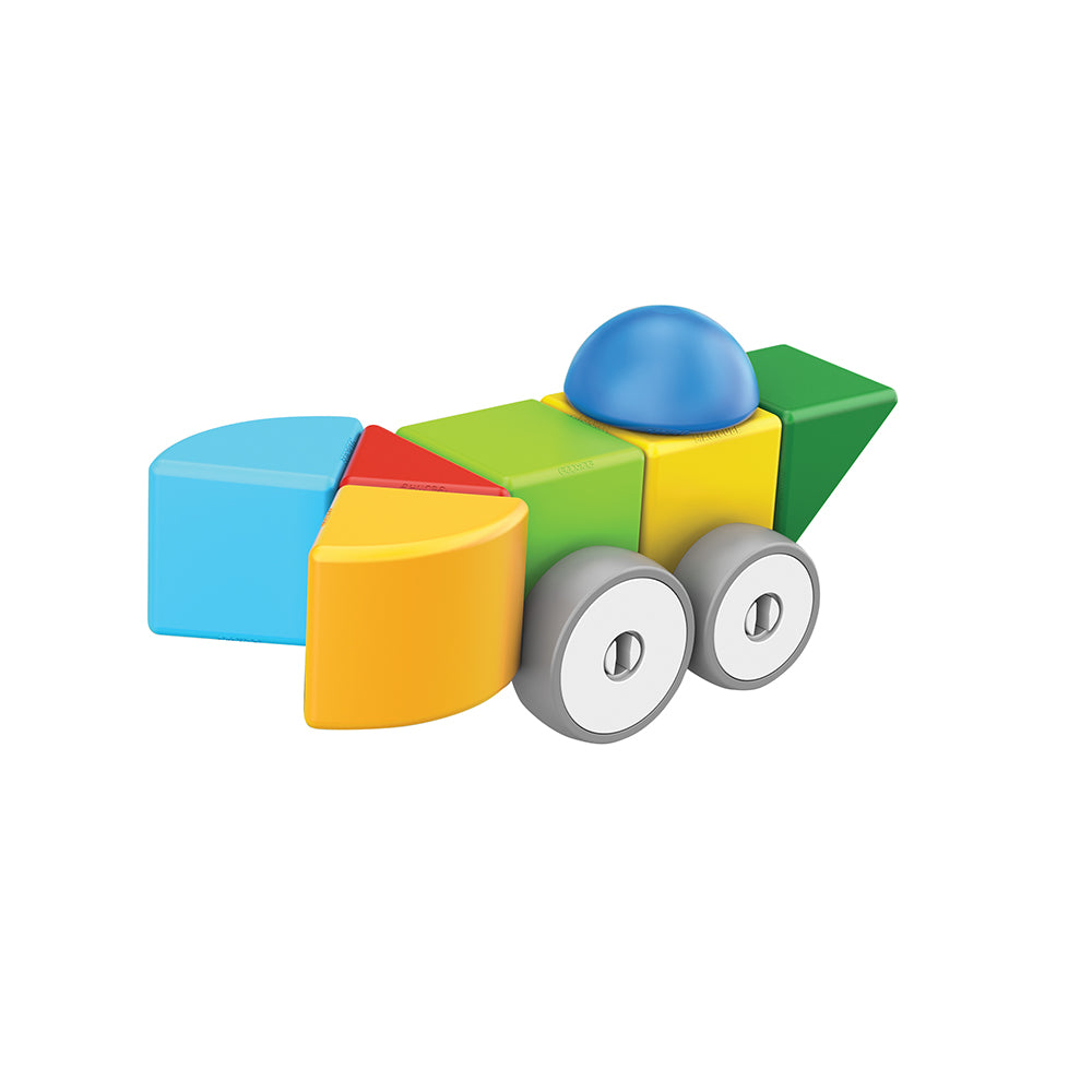 Geomag Magicube™ Magnetic Block Cars | 13-Piece STEM Building Set