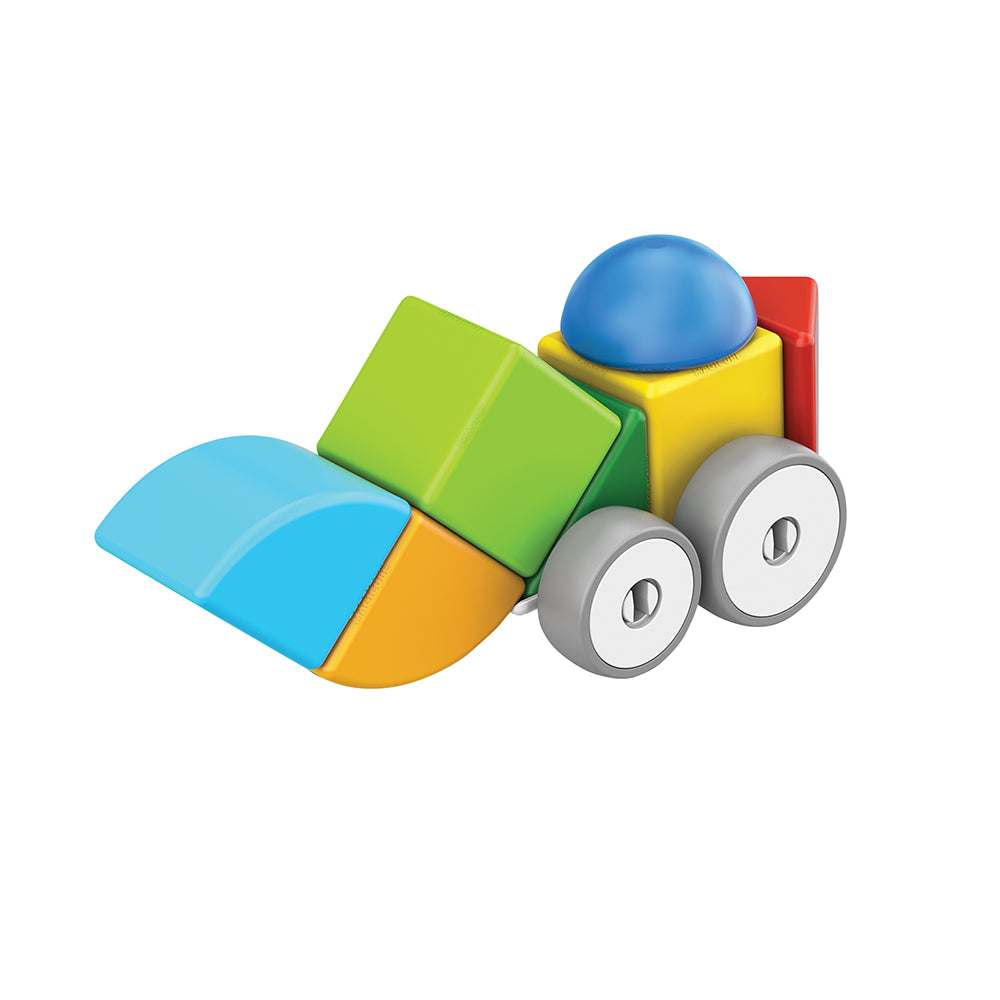 Geomag Magicube™ Magnetic Block Cars | 13-Piece STEM Building Set