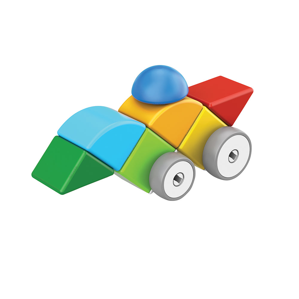 Geomag Magicube™ Magnetic Block Cars | 13-Piece STEM Building Set