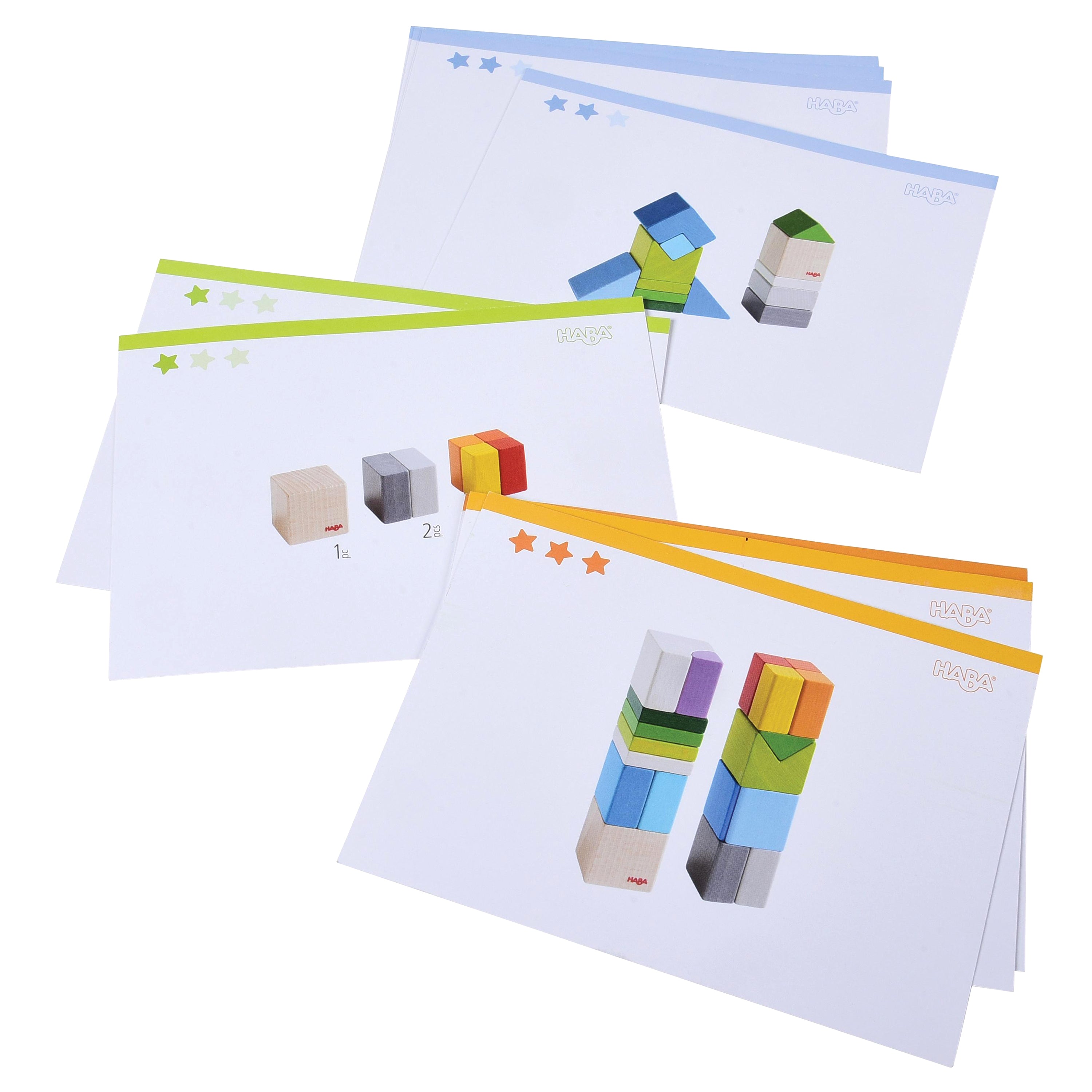 Wooden Building Blocks Set, 19-Piece Montessori STEM Toy for Kids Ages 3+, Colorful Cube Puzzle, Educational Learning