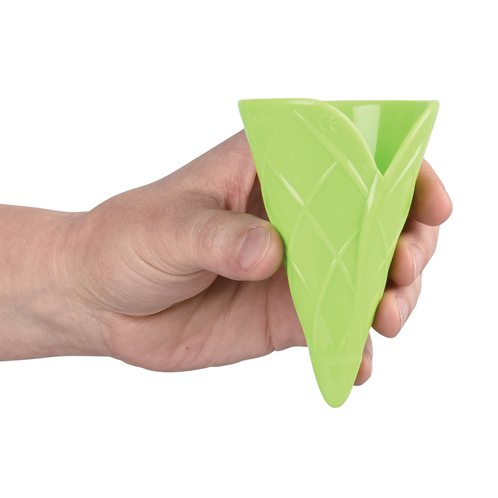 Handheld Plastic Green Ice Cream Cone