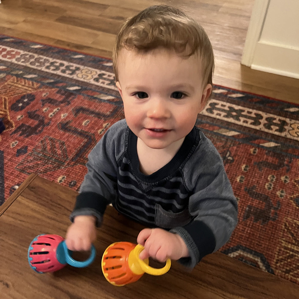 Toddler with Infant-Safe Baby Bells Set
