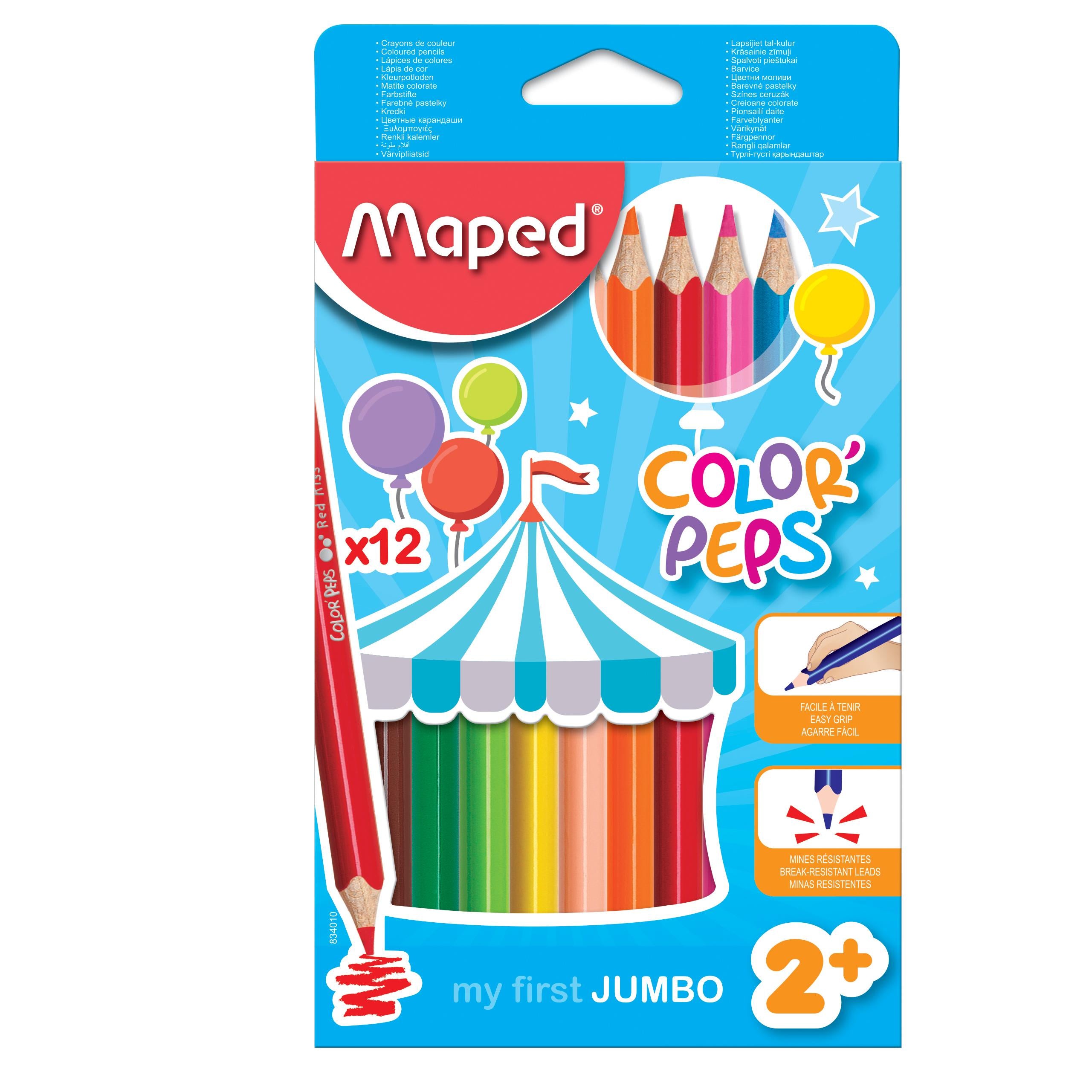 Maped Color'Peps Jumbo coloring pencils packaging on a white background