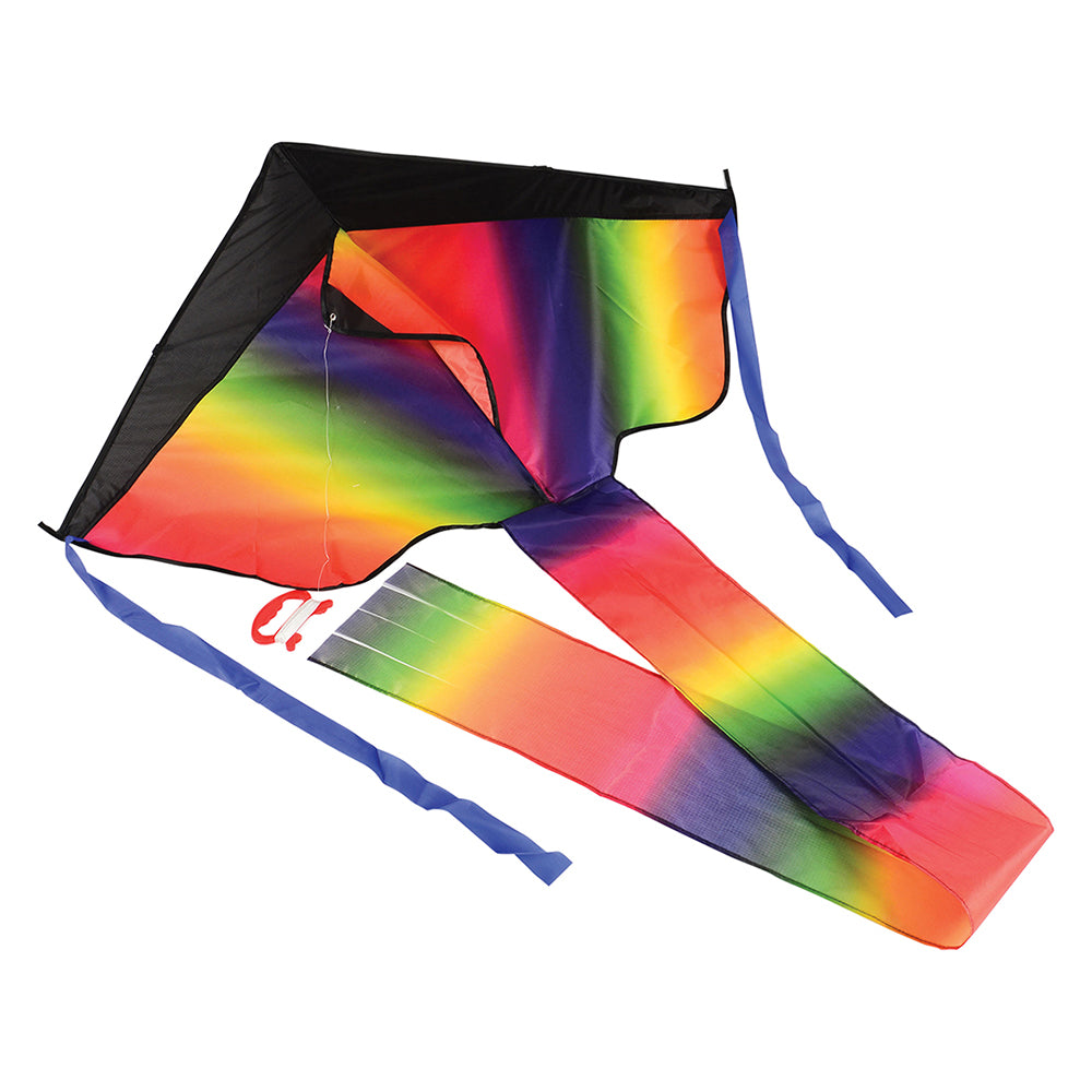 Rainbow Dragon Tail Kite | Easy-Fly Nylon Kite with 41" Wingspan