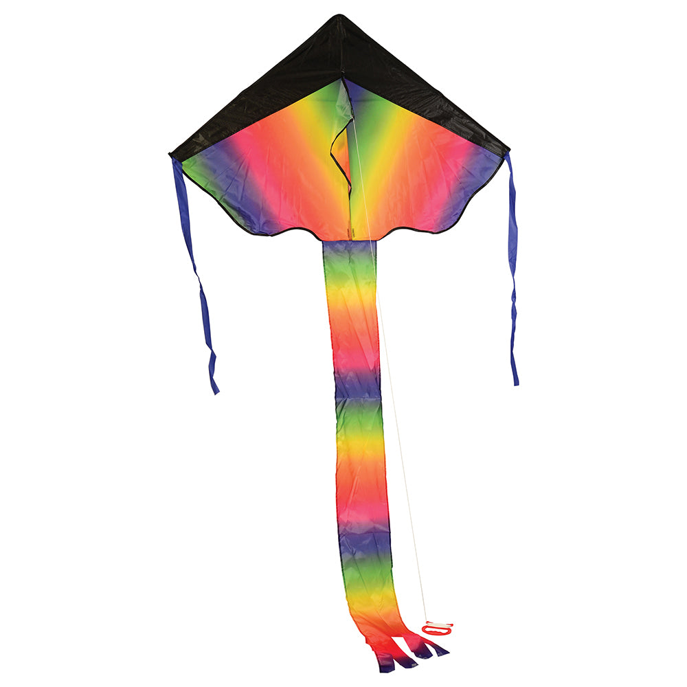 Rainbow Dragon Tail Kite | Easy-Fly Nylon Kite with 41" Wingspan