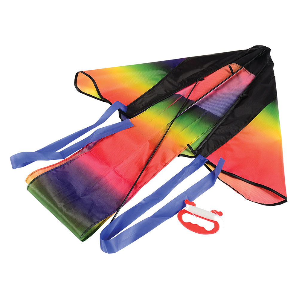 Rainbow Dragon Tail Kite | Easy-Fly Nylon Kite with 41" Wingspan