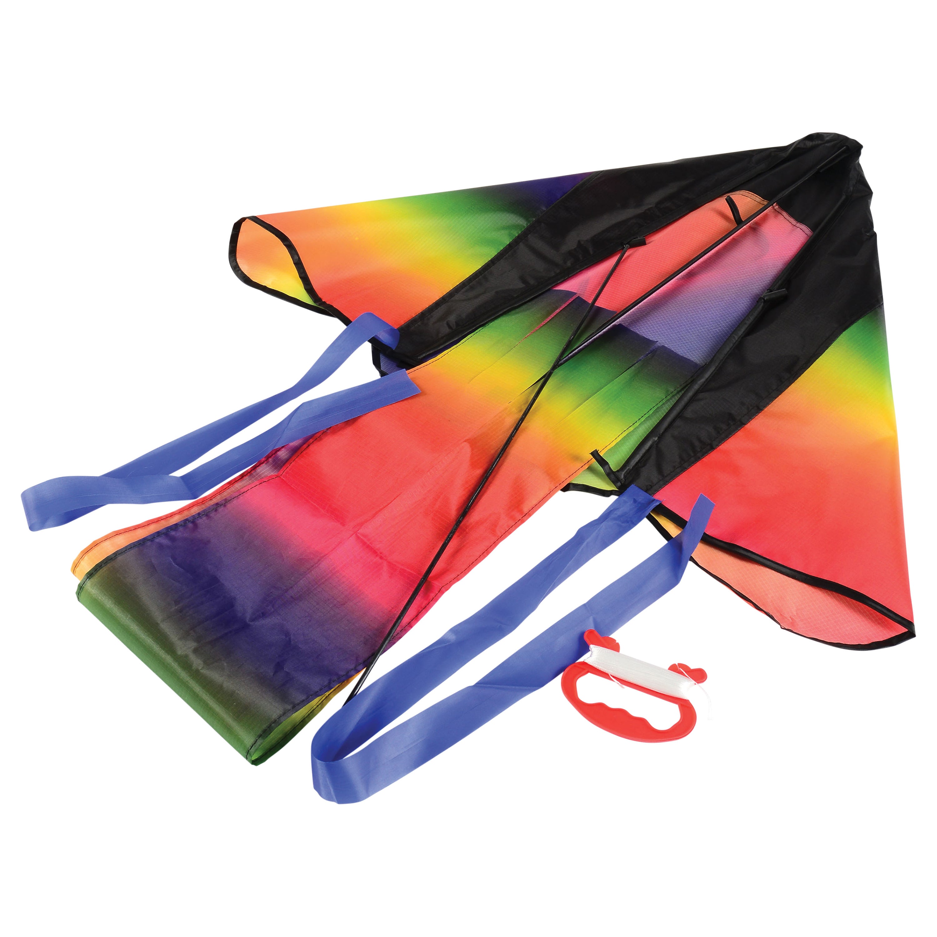 Rainbow Dragon Tail Kite | Easy-Fly Nylon Kite with 41" Wingspan