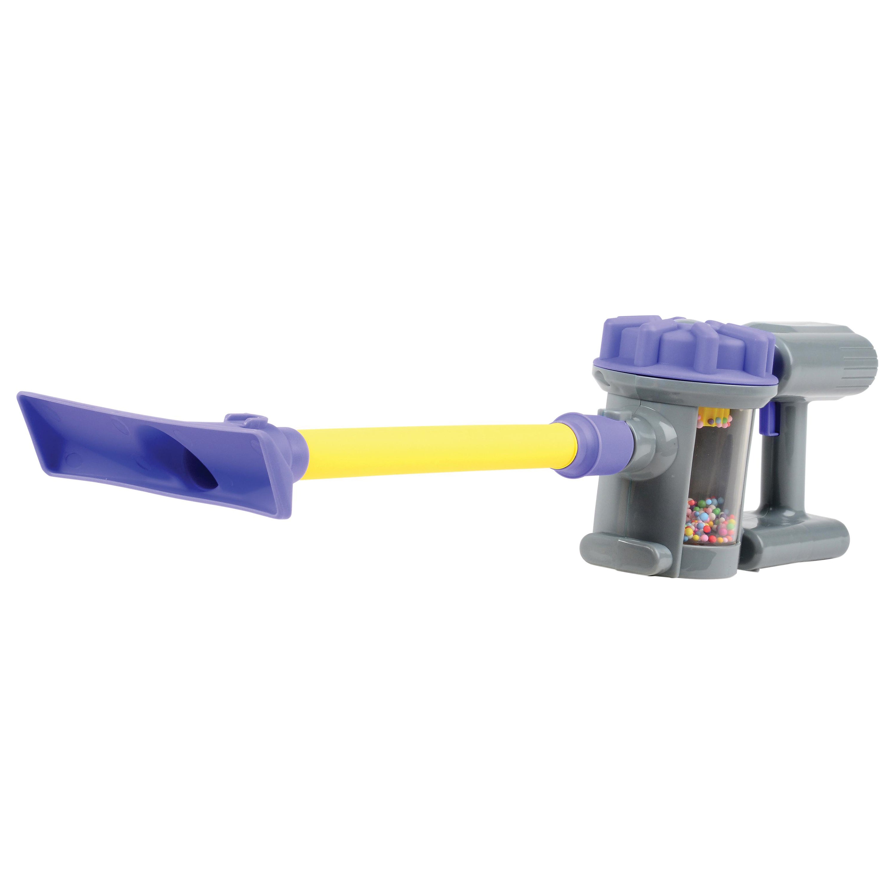 Realistic Handheld Pretend Vacuum with Attachments – Preschool Dramatic Play Cleaning Set