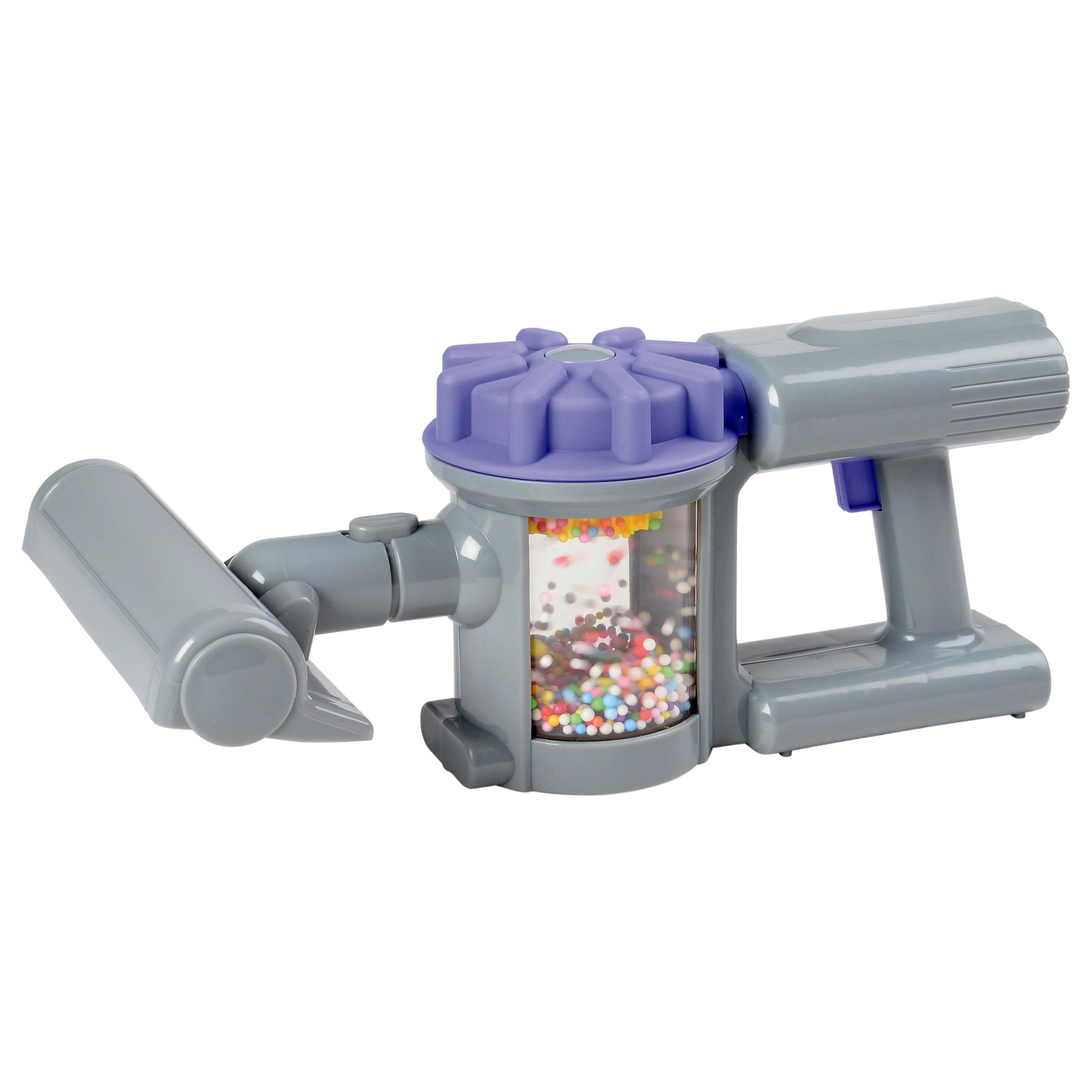 Realistic Handheld Pretend Vacuum with Attachments – Preschool Dramatic Play Cleaning Set