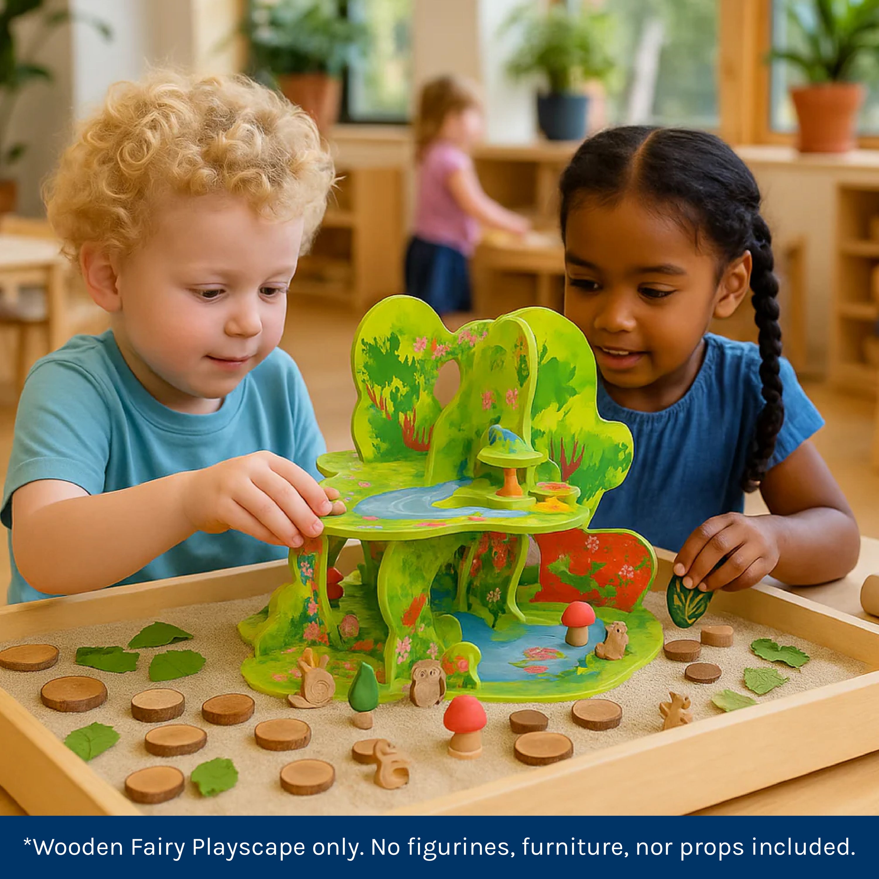 Wooden Small World Forest 3D Playscape – A Whimsical Setting for Preschool Storytelling and Exploration