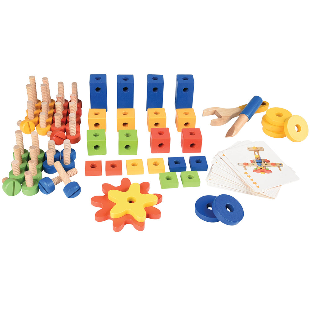 84 Piece Wooden Nut & Bolt Builder Set