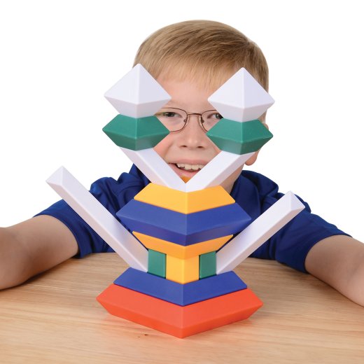 ImagAbility WEDGiTS™ Imagination 15-Piece Geometric Building Block Set