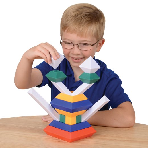 ImagAbility WEDGiTS™ Imagination 15-Piece Geometric Building Block Set