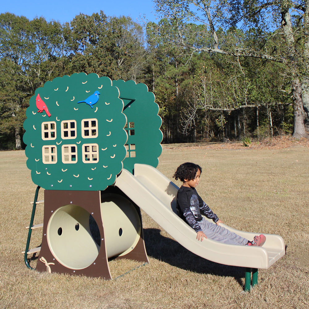 Sliding Fun with Robin's Nest playground Equipment