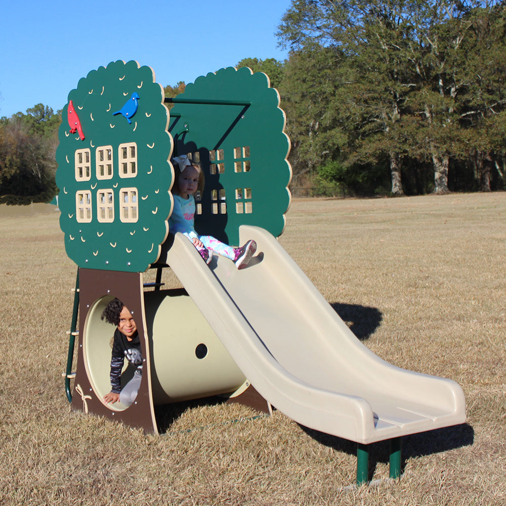 Robin's Nest Tunnel Crawl Through and Slide Combo Playground Equipment