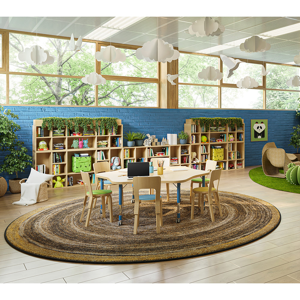 Decorating the classroom with Feeling Natural Walnut Circular Area Rug