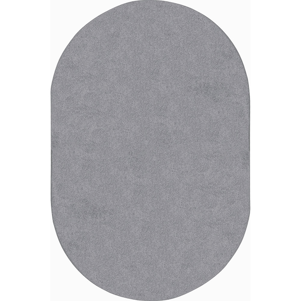 Oval Silver Area Rug