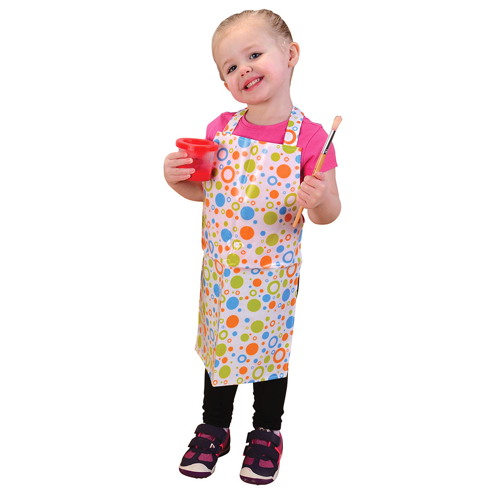 Vinyl Apron Pictured on a Toddler