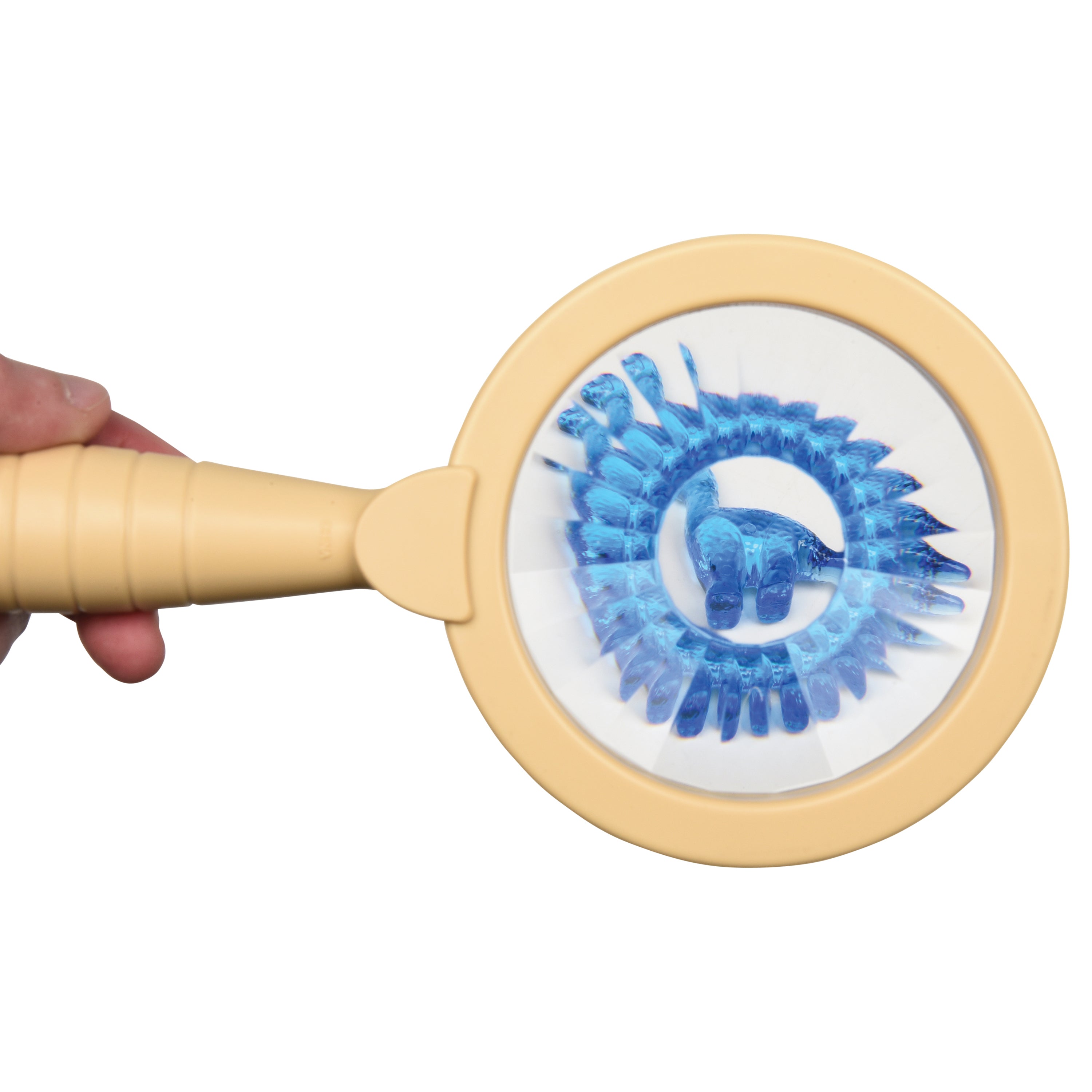 Magnifier with prism lens on a white background