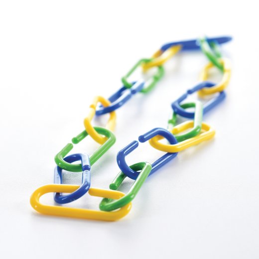 900-Piece Plastic C-Clip Chain Links – Multicolor Learning & DIY Connectors