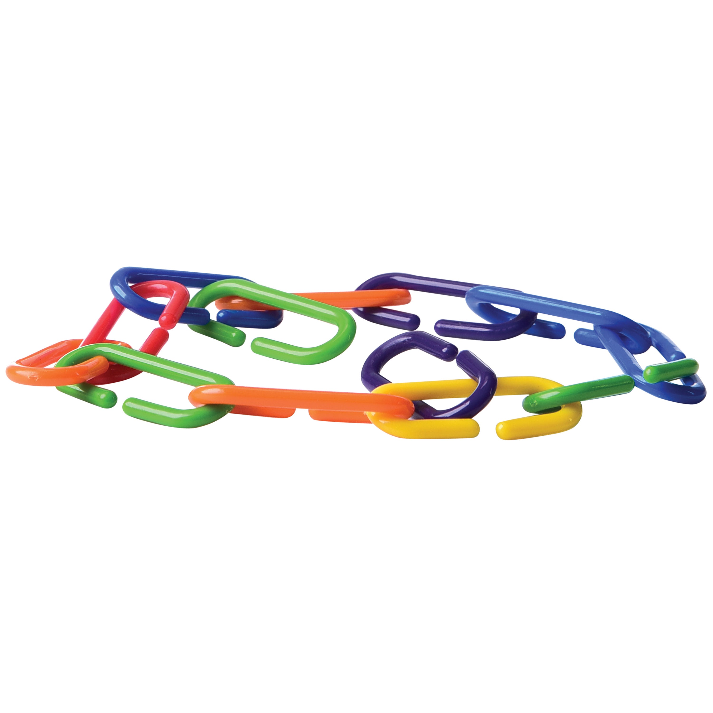 900-Piece Plastic C-Clip Chain Links – Multicolor Learning & DIY Connectors