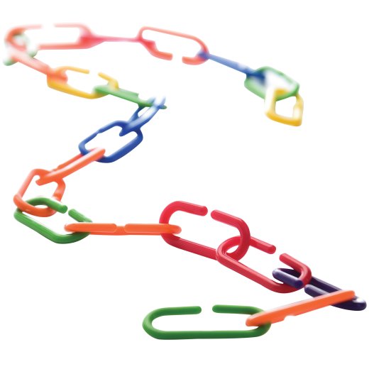 900-Piece Plastic C-Clip Chain Links – Multicolor Learning & DIY Connectors