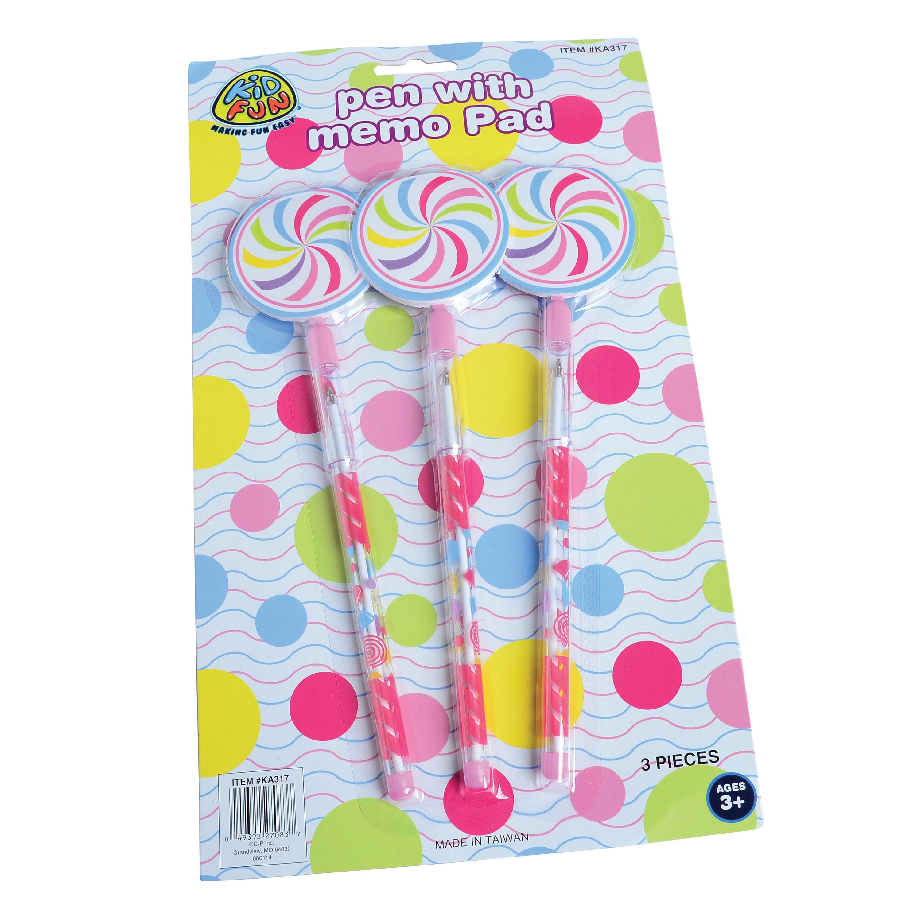 Pencil with Mini Notebook Topper - Set of 3