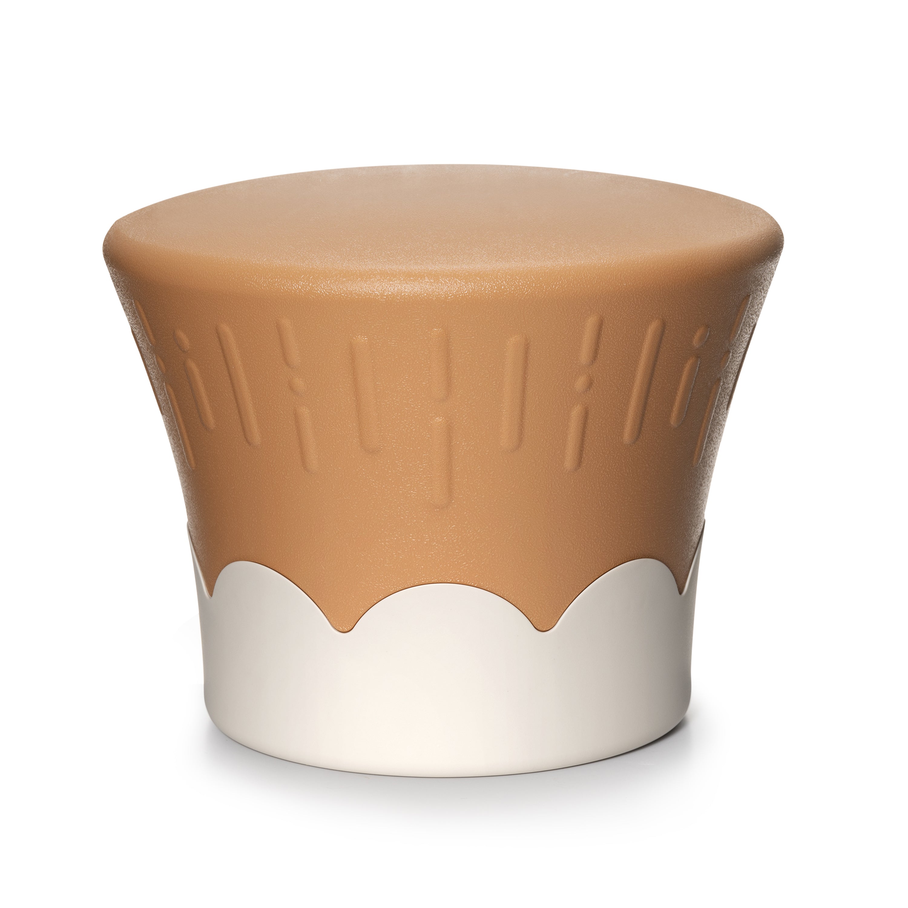 Upside down volcano chair on white background