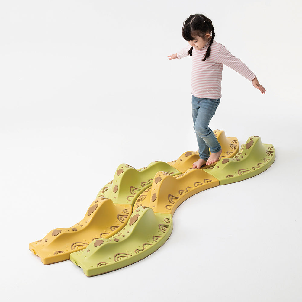 Kid Exploring Himalayas Balance Path | Multi-Slope Balance Beam