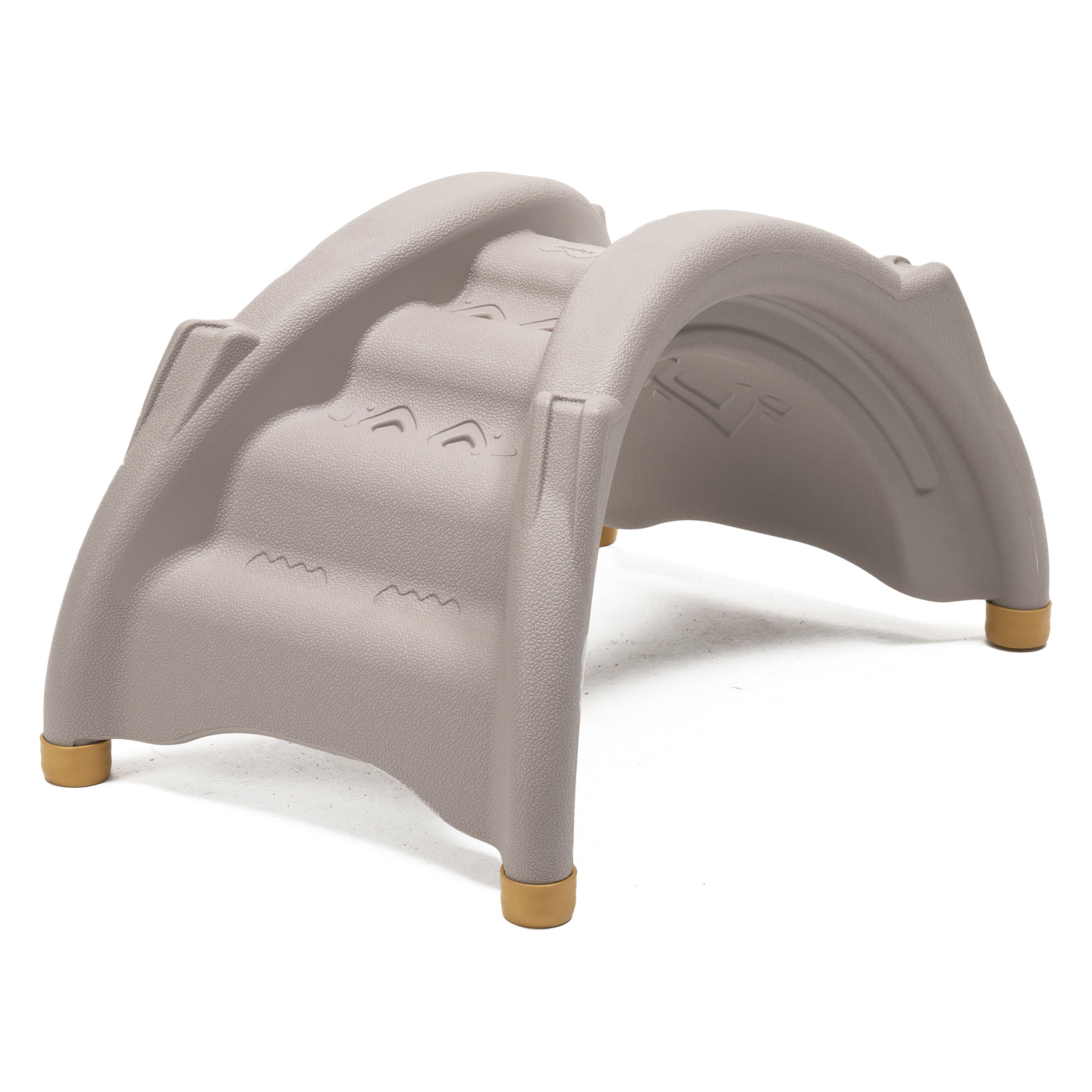 Children's playground climber with beige base on a white background