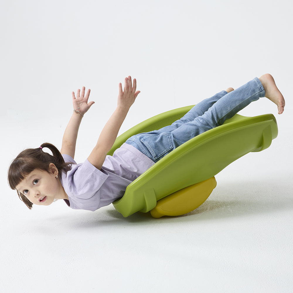 Pretend Play with Rocking Leaf Boat