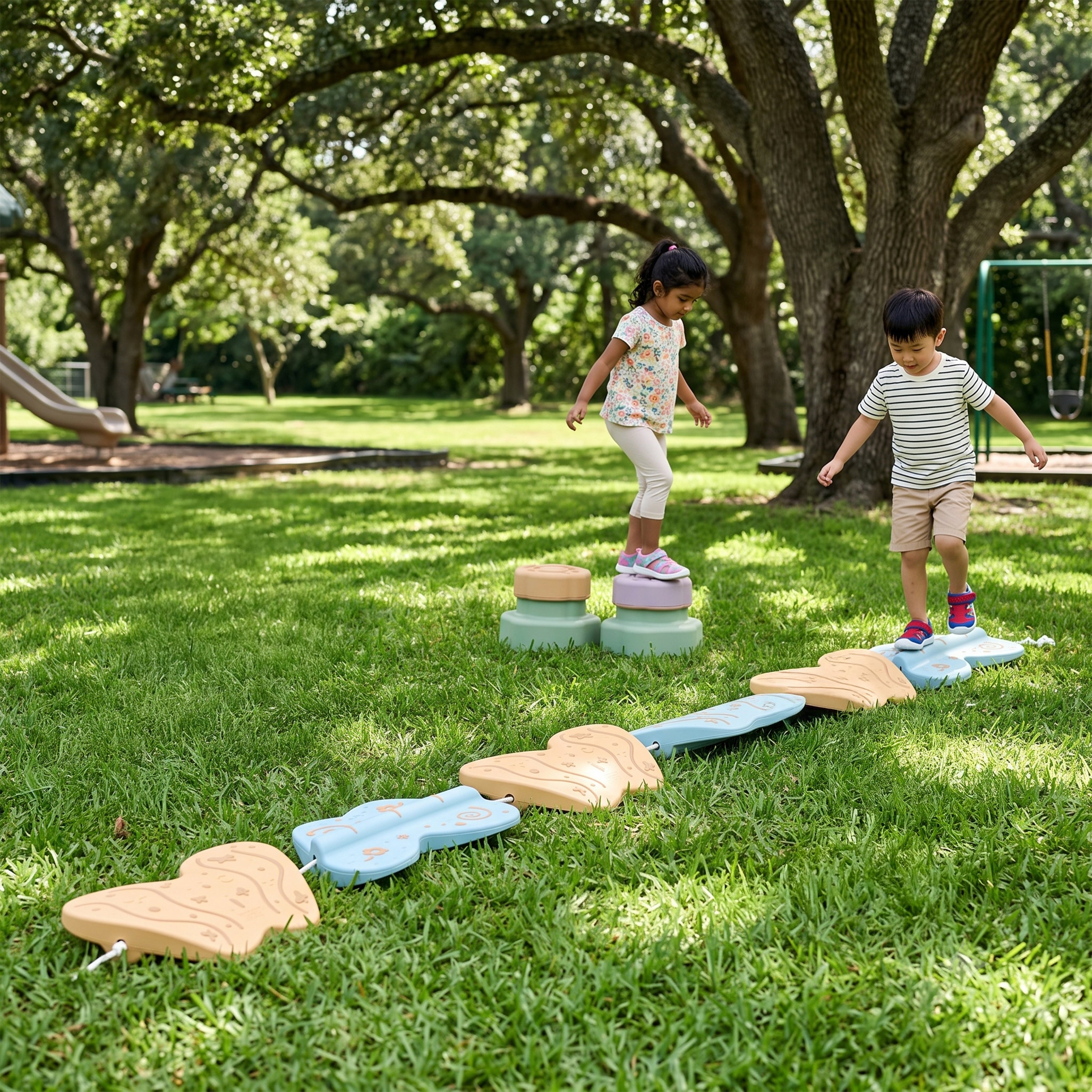 Bloom & Flutter Movement Set | Nature-Inspired Balance Path with Bouncing Flowers & Butterfly Stepping Pieces