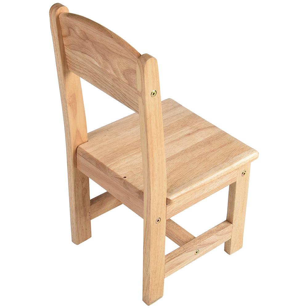 Solid Hardwood Child-Sized Chair | 14" Seat Height, Durable & Safe Classroom Seating