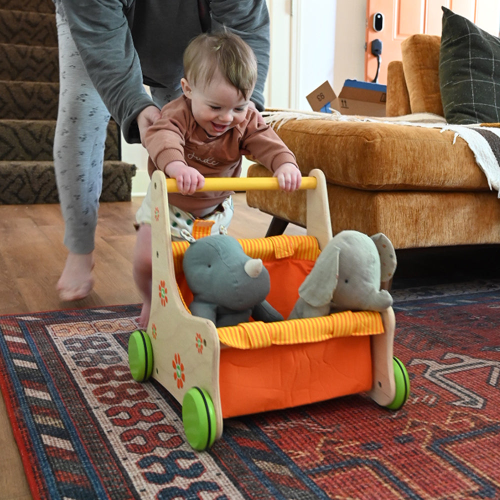 Baby Learning to Walk with Beginner's Buggy