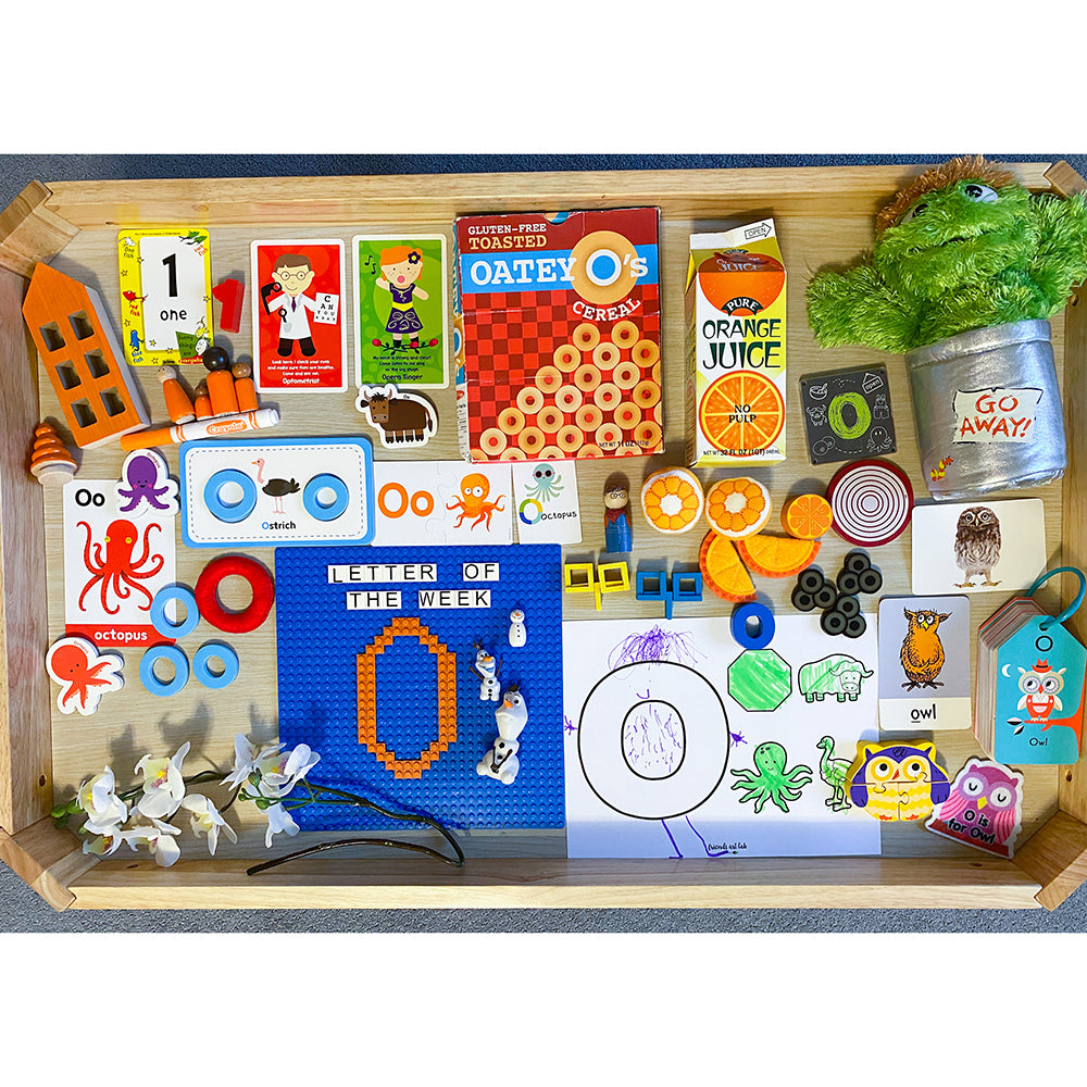 Identifying the Letter O with Toddler Manipulative Table