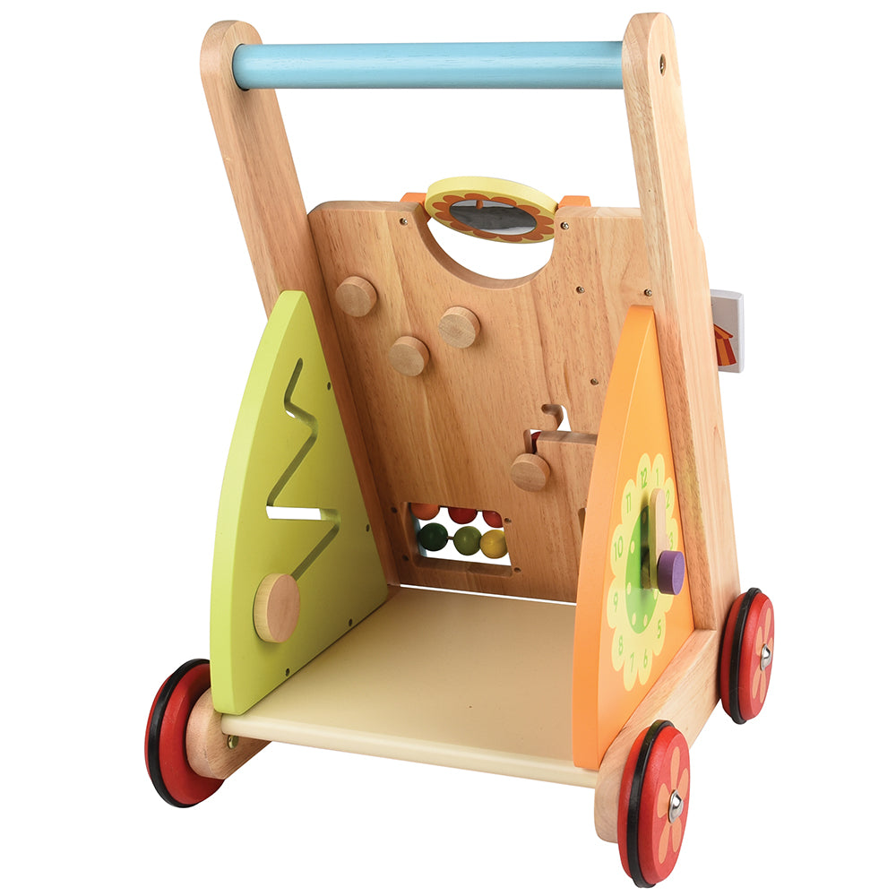 Back View of Solid Wood Activity Walker