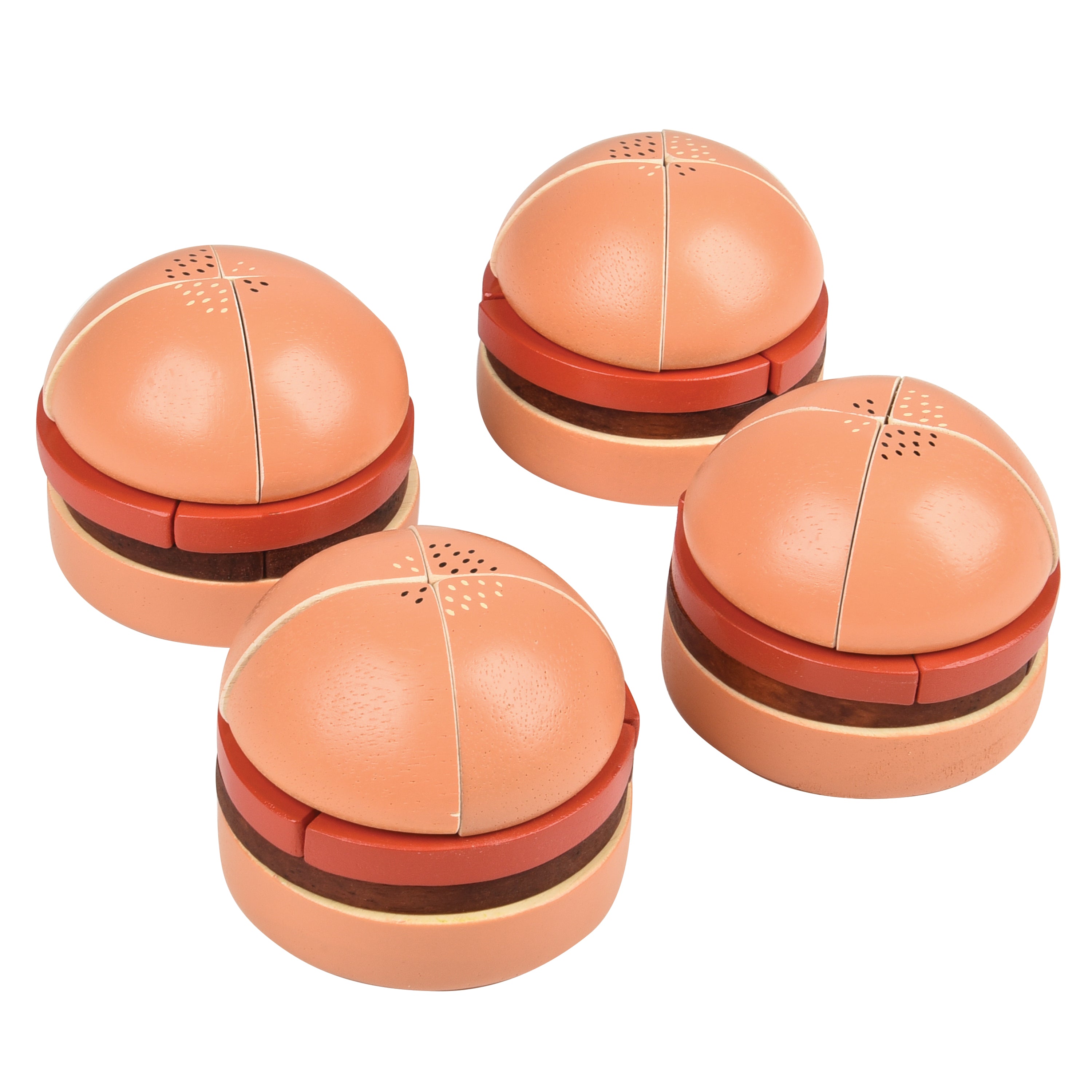 Wooden Fraction Burgers - 40 pieces Montessori Inspired