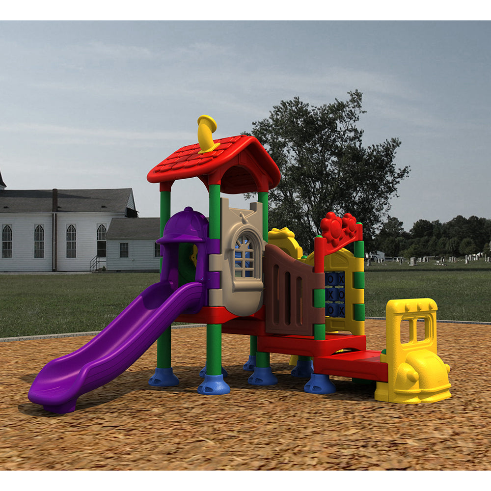 Magic Motor Preschool Playground Structure Shown Outside