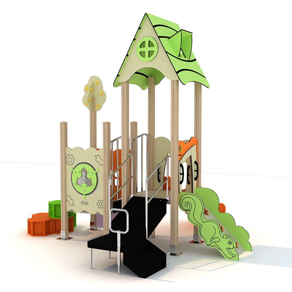 Little Buena Vista Eco-Wood Preschool Playground | Durable, ADA-Compliant Play Structure for Ages 2-5