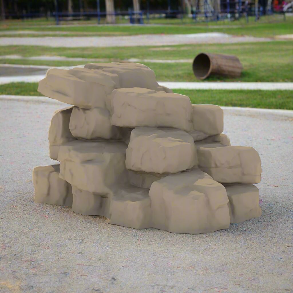 3' Natural-Look Boulder Climber | Engaging Rock Climbing for Preschool Playgrounds