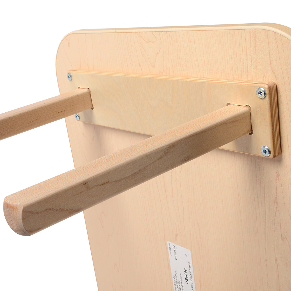 Close-up of Screws & Legs of Classic Hardwood Toddler Table