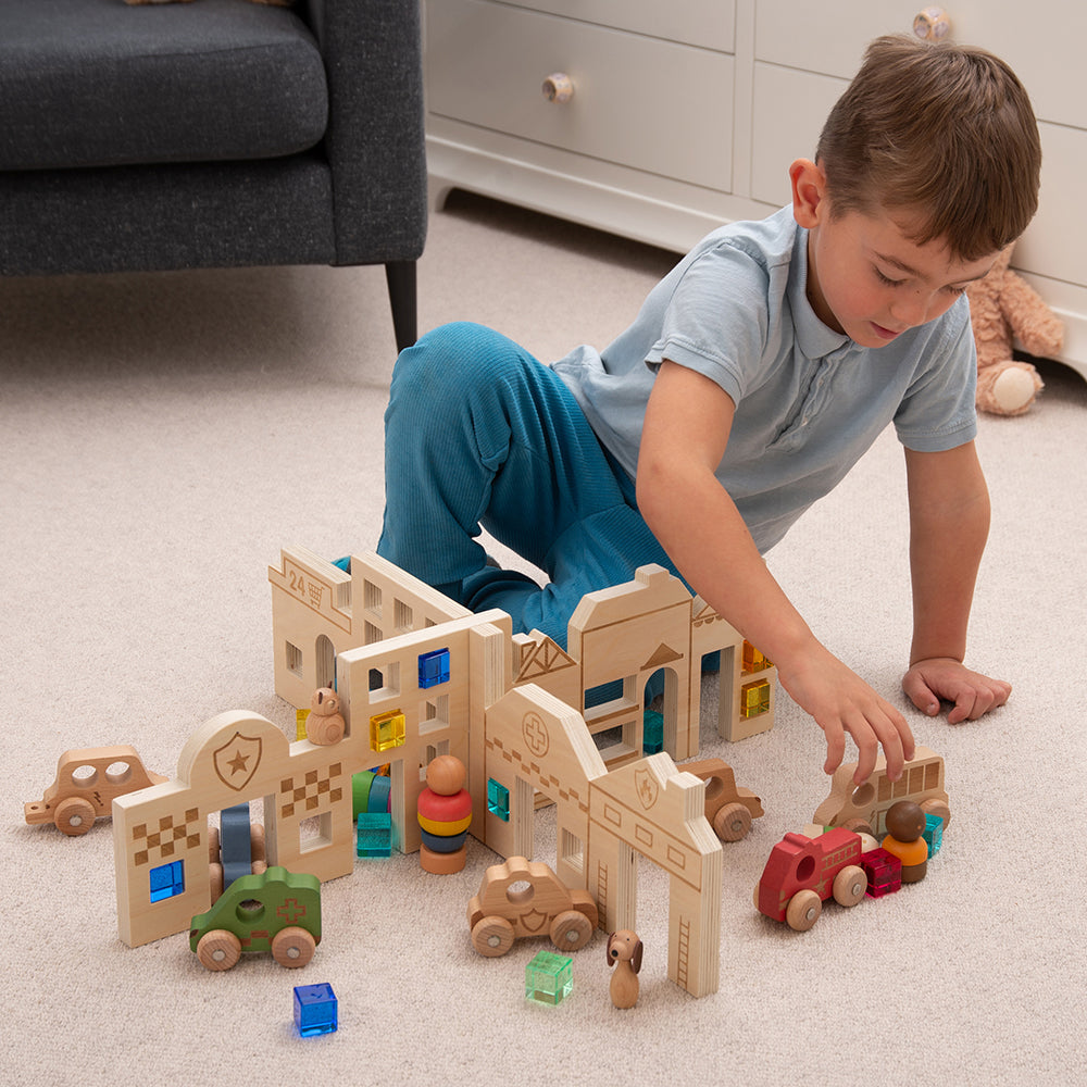 Tactile Town Discovery Dividers Being Used for Pretend Play