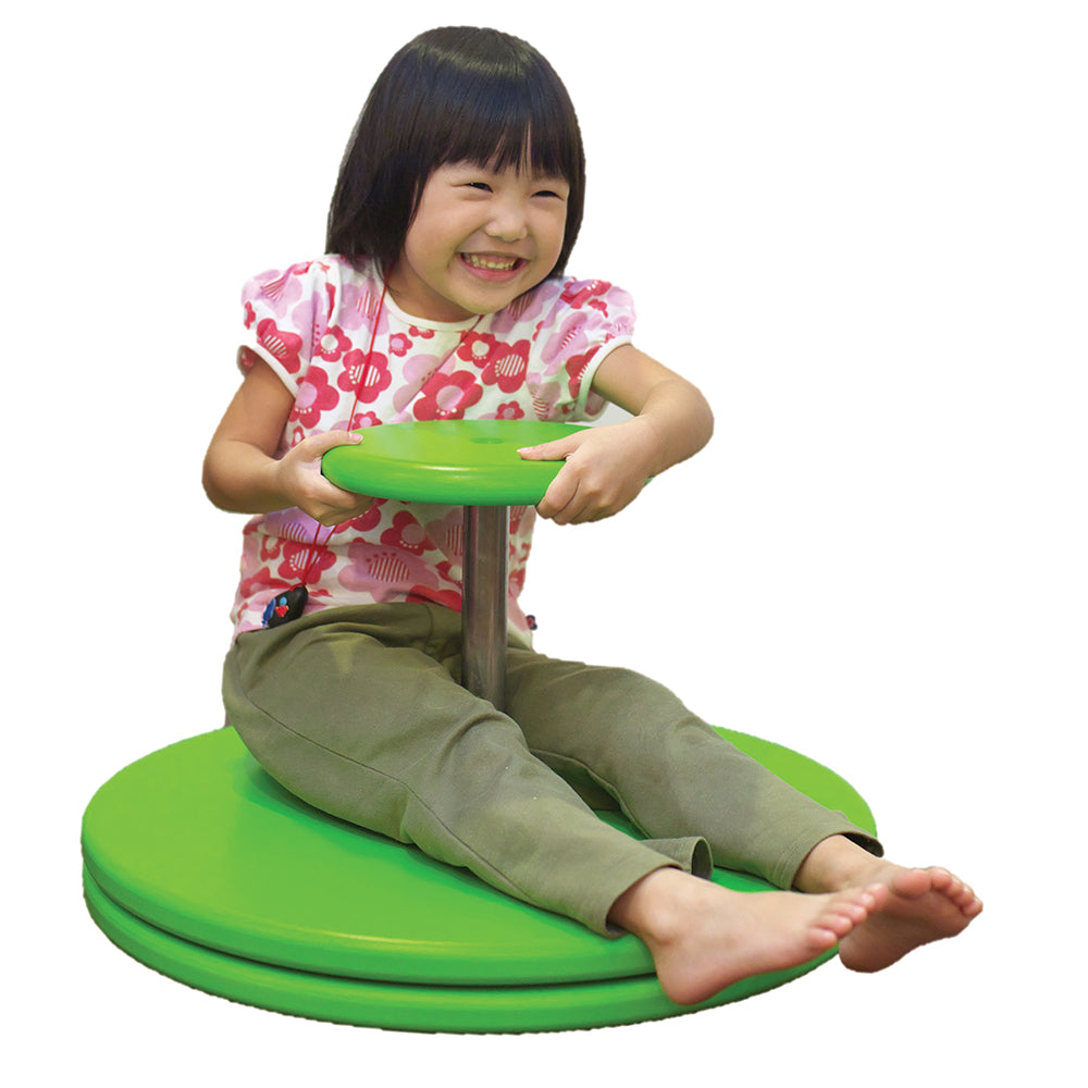 Kid Using Whizzy Dizzy Active Play Spinner