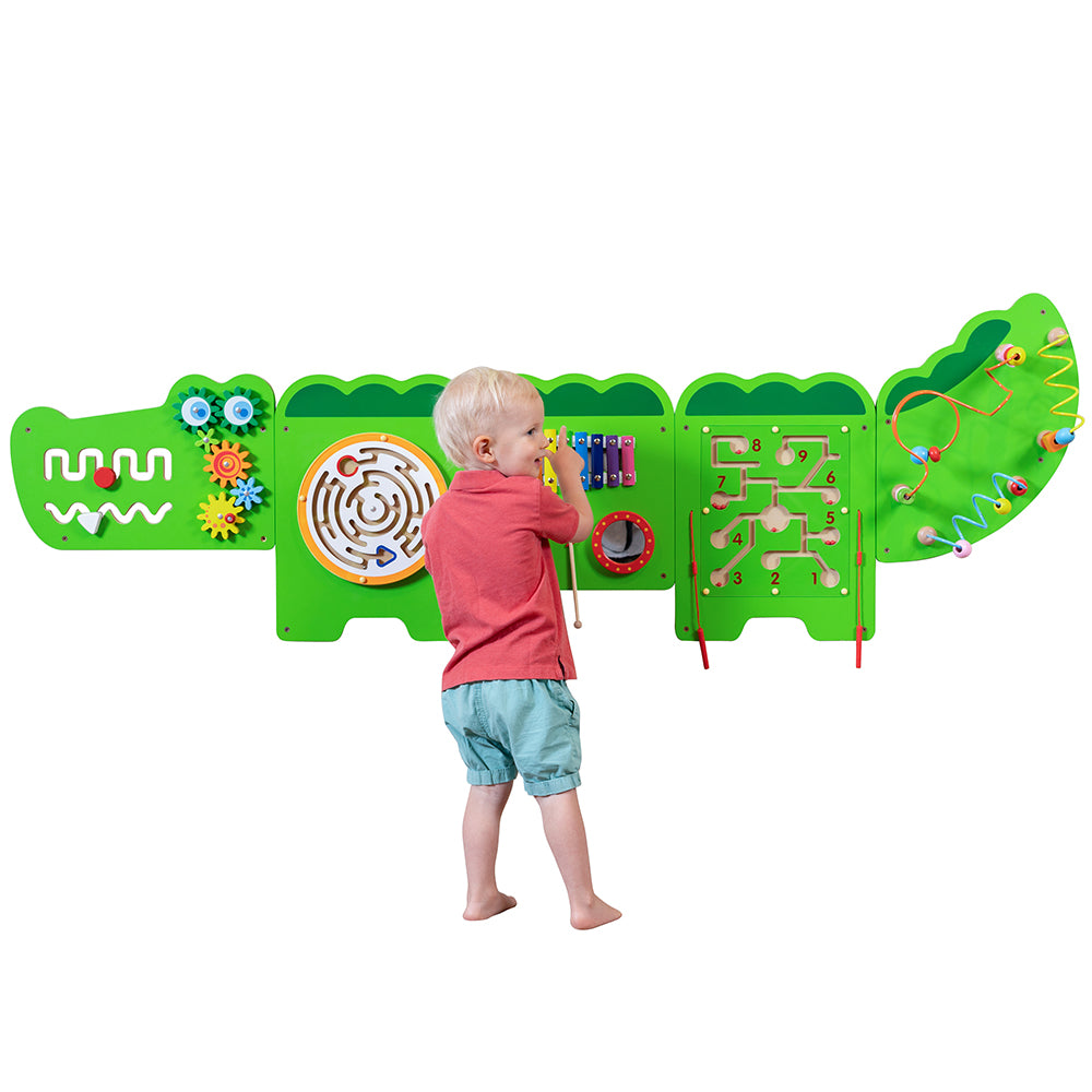 Toddler Level Crocodile Activity Wall Panel