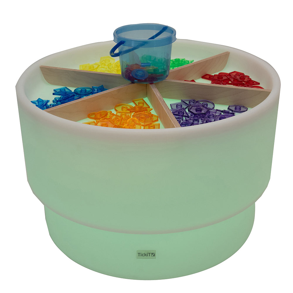 Mood Light Table with Wooden Dividers